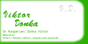 viktor donka business card